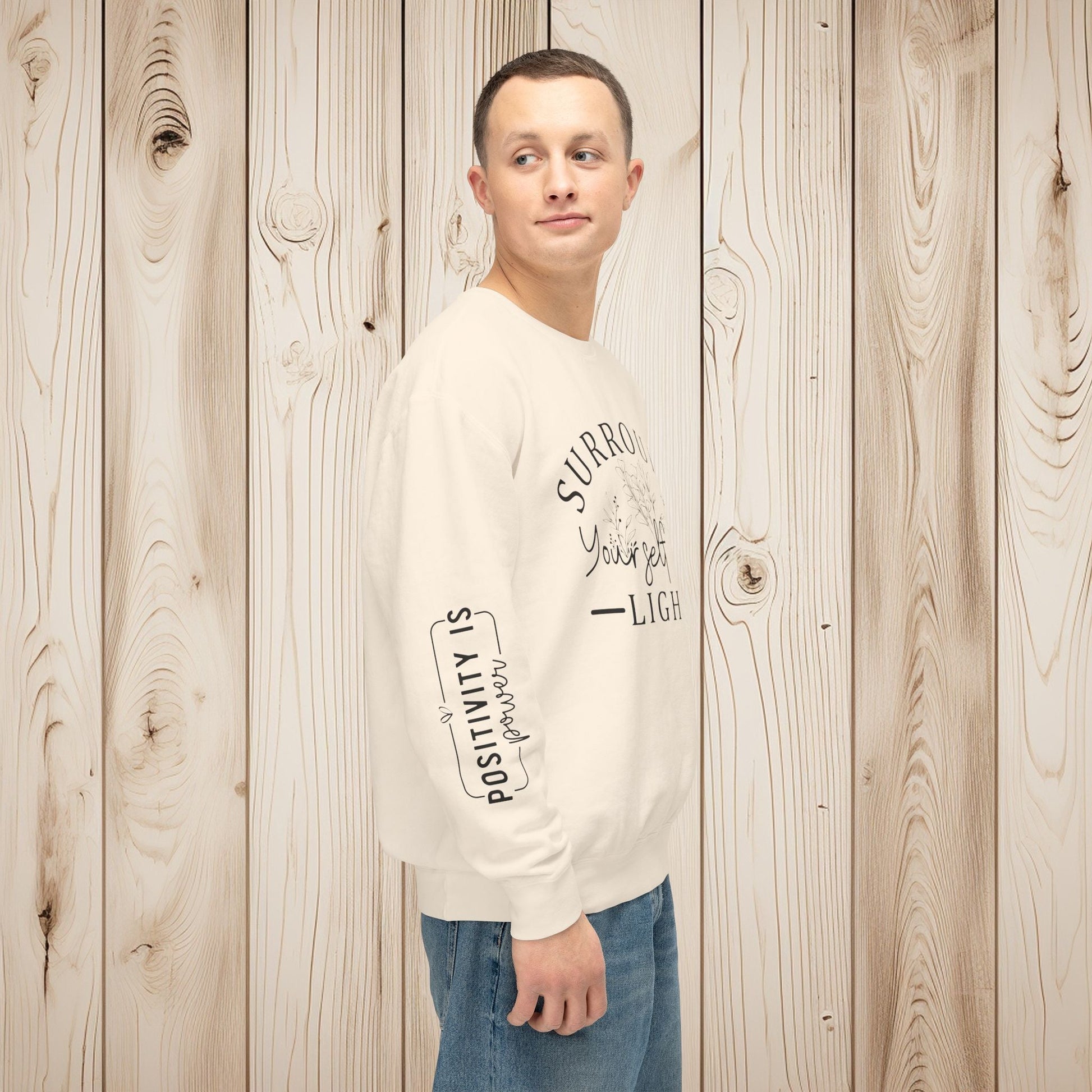 Embrace the Light Unisex Lightweight Crewneck Sweatshirt - EternalAscension
