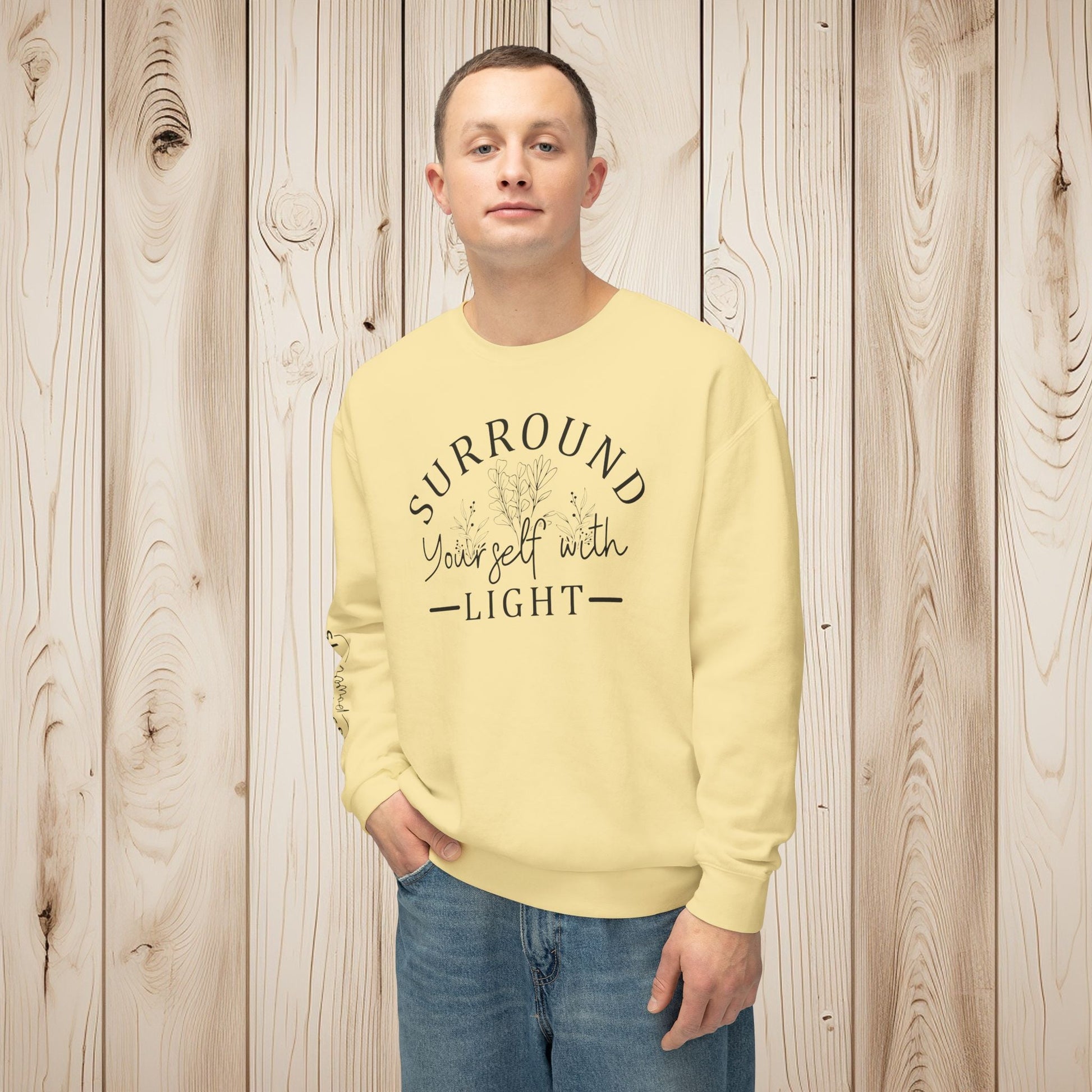 Embrace the Light Unisex Lightweight Crewneck Sweatshirt - EternalAscension