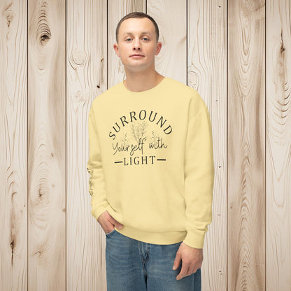 Embrace the Light Unisex Lightweight Crewneck Sweatshirt - EternalAscension