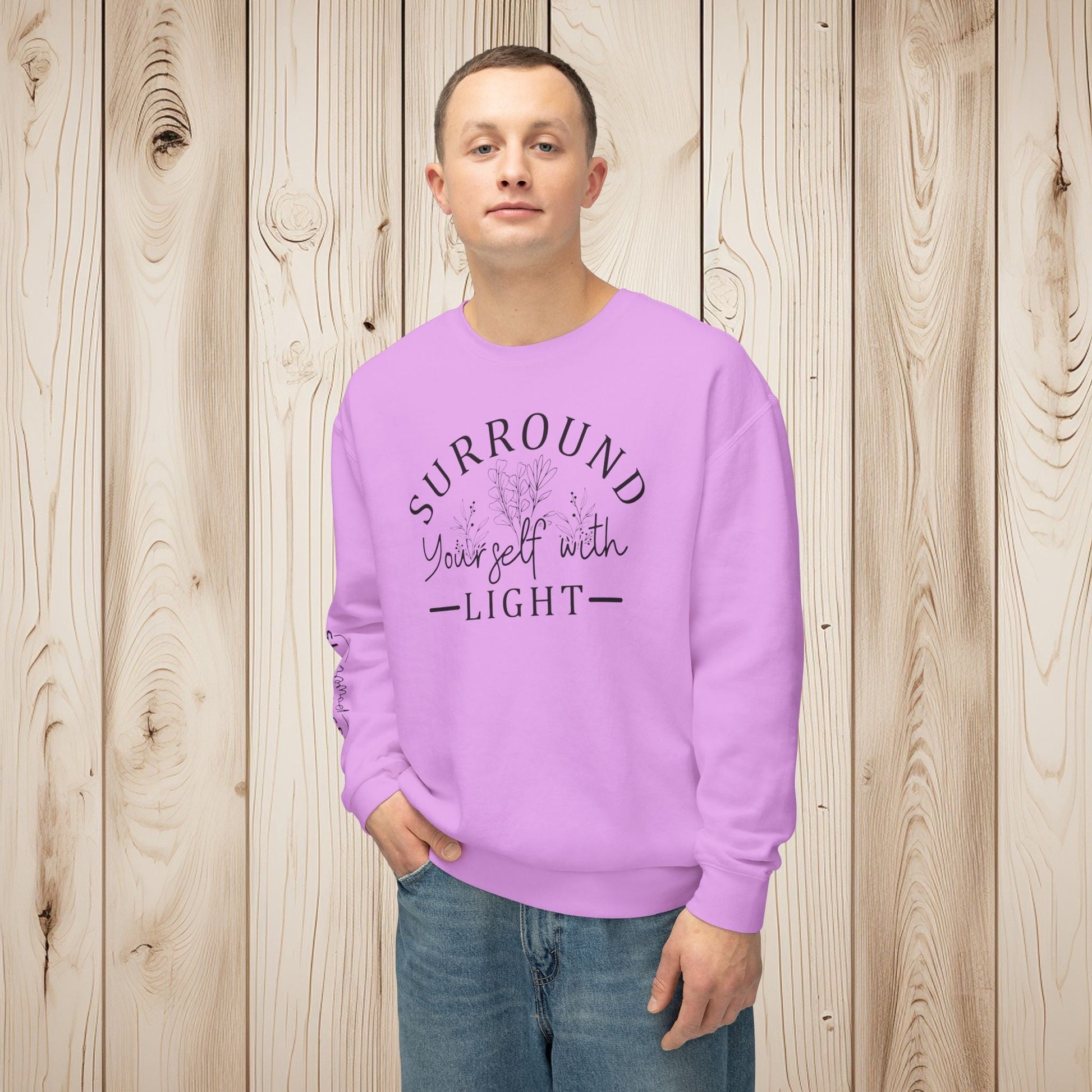 Embrace the Light Unisex Lightweight Crewneck Sweatshirt - EternalAscension