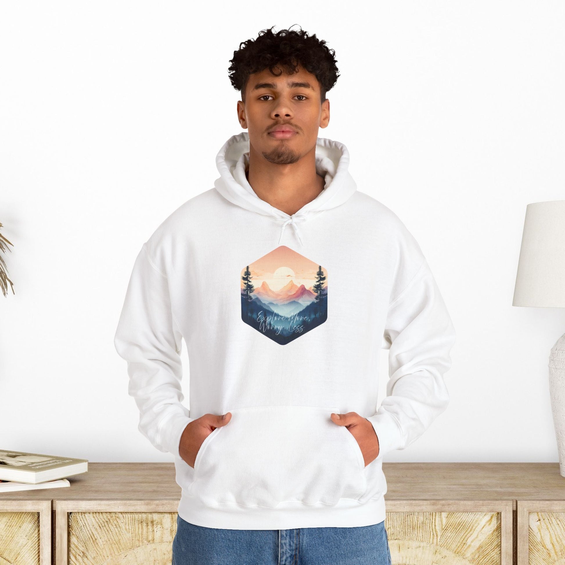 Explore More, Worry Less Mountain Hoodie - EternalAscension