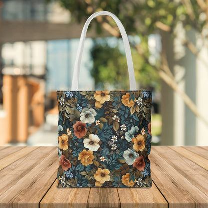 Floral Tote Bag with Vibrant Flower Pattern - EternalAscension