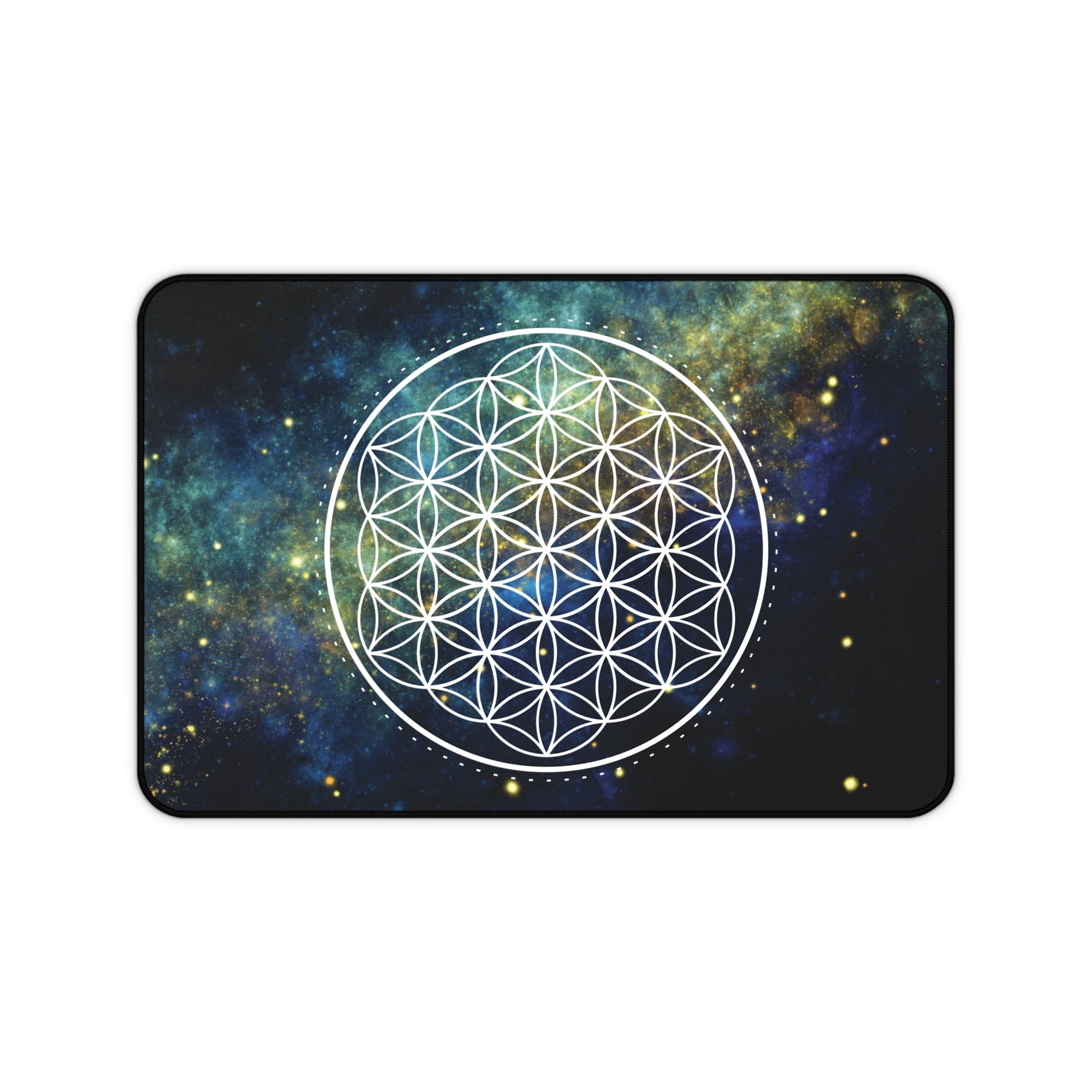 Flower of Life Celestial Sacred Geometry Desk Mat | Spiritual Home Office Mousepad - EternalAscension