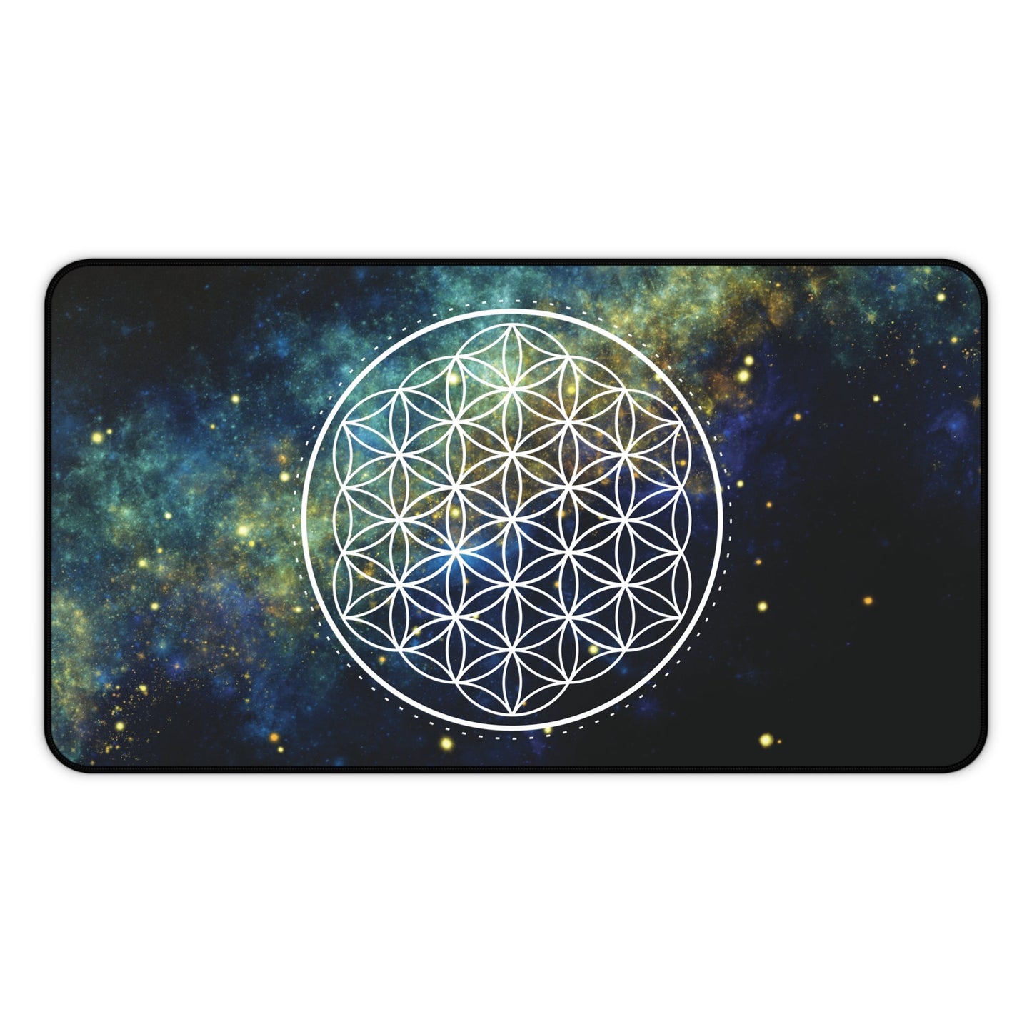 Flower of Life Celestial Sacred Geometry Desk Mat | Spiritual Home Office Mousepad - EternalAscension