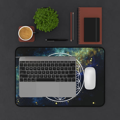 Flower of Life Celestial Sacred Geometry Desk Mat | Spiritual Home Office Mousepad - EternalAscension