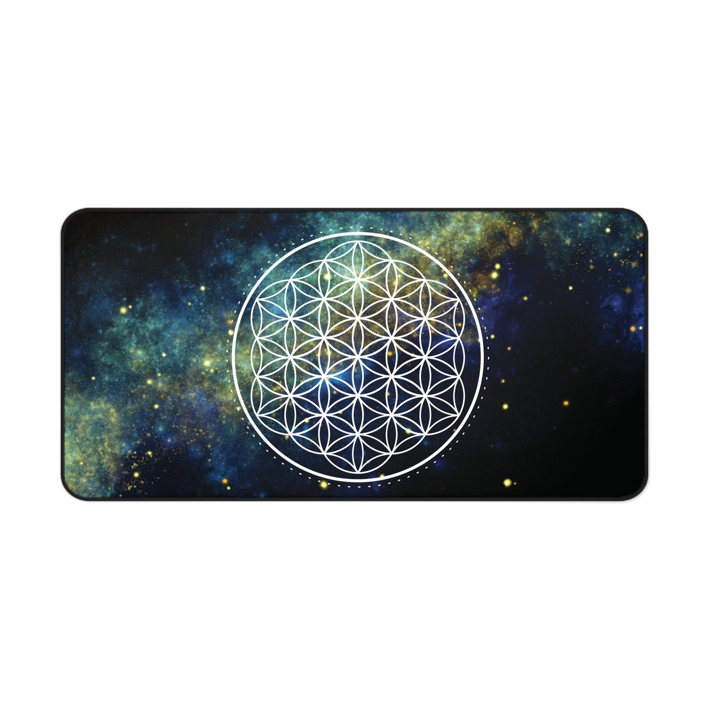 Flower of Life Celestial Sacred Geometry Desk Mat | Spiritual Home Office Mousepad - EternalAscension