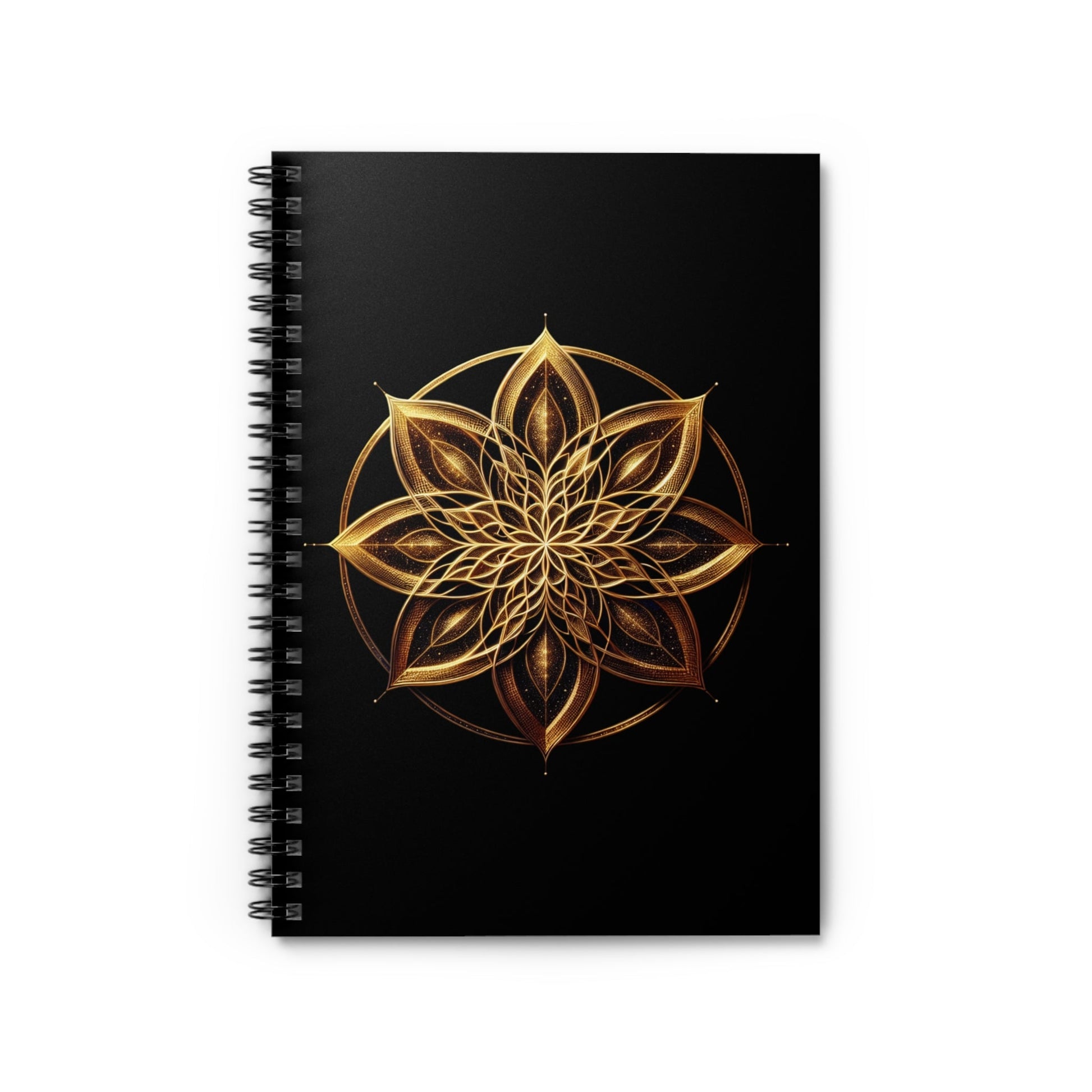 Golden Mandala Spiral Notebook - Ruled Line - EternalAscension
