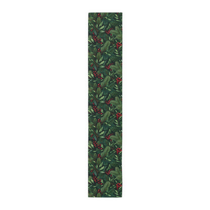Greenery Table Runner, Festive Dining Decor, Holiday Table Linen, Nature Inspired Centerpiece, Christmas Farmhouse Table Setting, Winter - EternalAscension