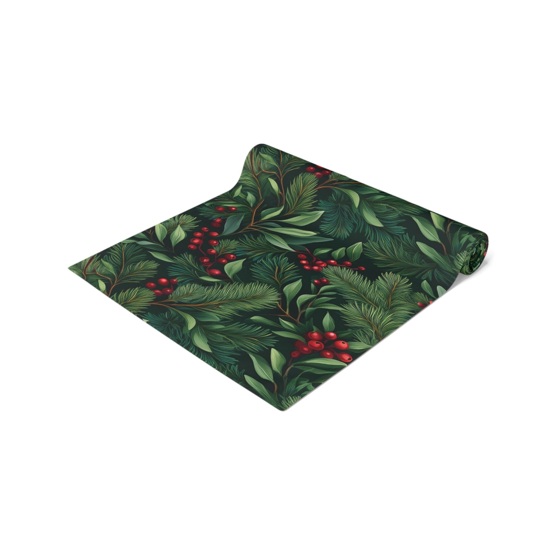 Greenery Table Runner, Festive Dining Decor, Holiday Table Linen, Nature Inspired Centerpiece, Christmas Farmhouse Table Setting, Winter - EternalAscension
