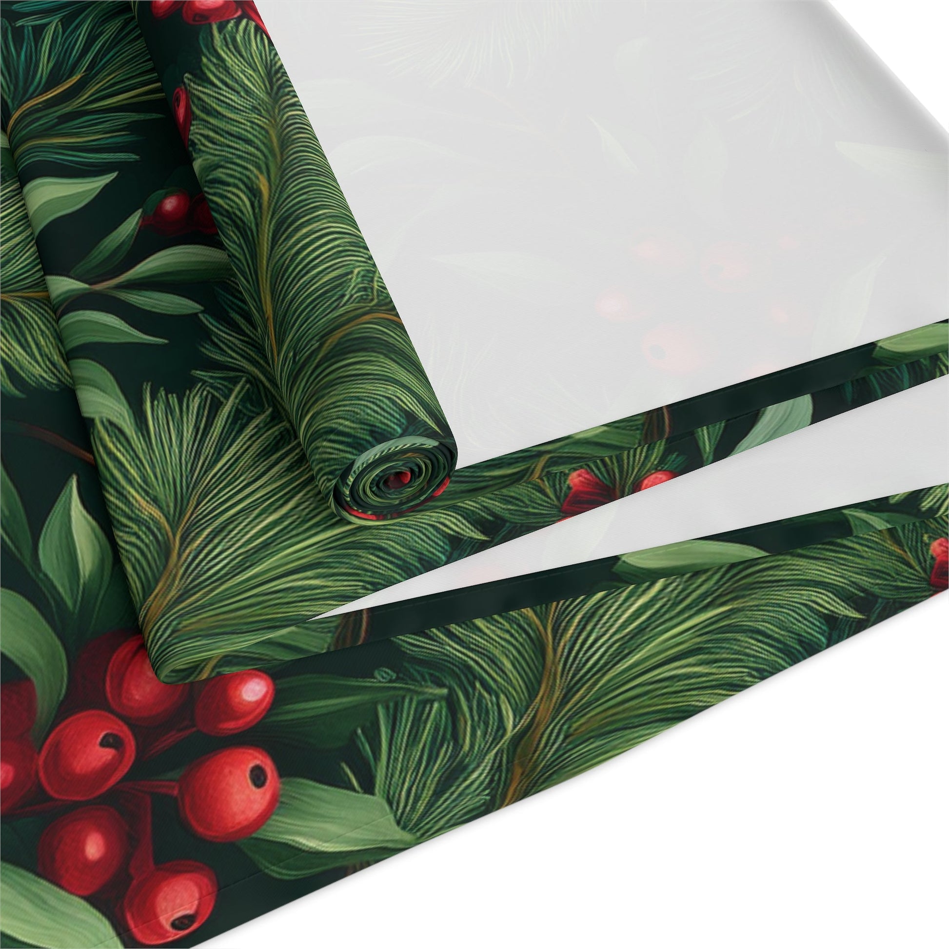 Greenery Table Runner, Festive Dining Decor, Holiday Table Linen, Nature Inspired Centerpiece, Christmas Farmhouse Table Setting, Winter - EternalAscension