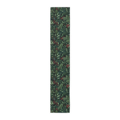 Greenery Table Runner, Festive Dining Decor, Holiday Table Linen, Nature Inspired Centerpiece, Christmas Farmhouse Table Setting, Winter - EternalAscension