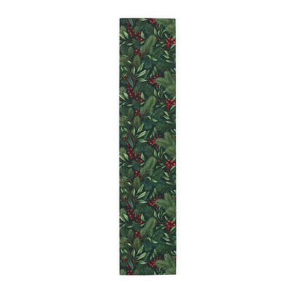 Greenery Table Runner, Festive Dining Decor, Holiday Table Linen, Nature Inspired Centerpiece, Christmas Farmhouse Table Setting, Winter - EternalAscension