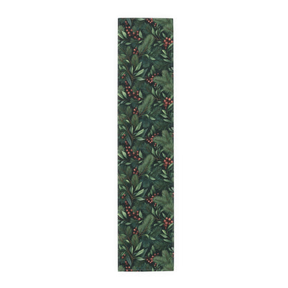 Greenery Table Runner, Festive Dining Decor, Holiday Table Linen, Nature Inspired Centerpiece, Christmas Farmhouse Table Setting, Winter - EternalAscension