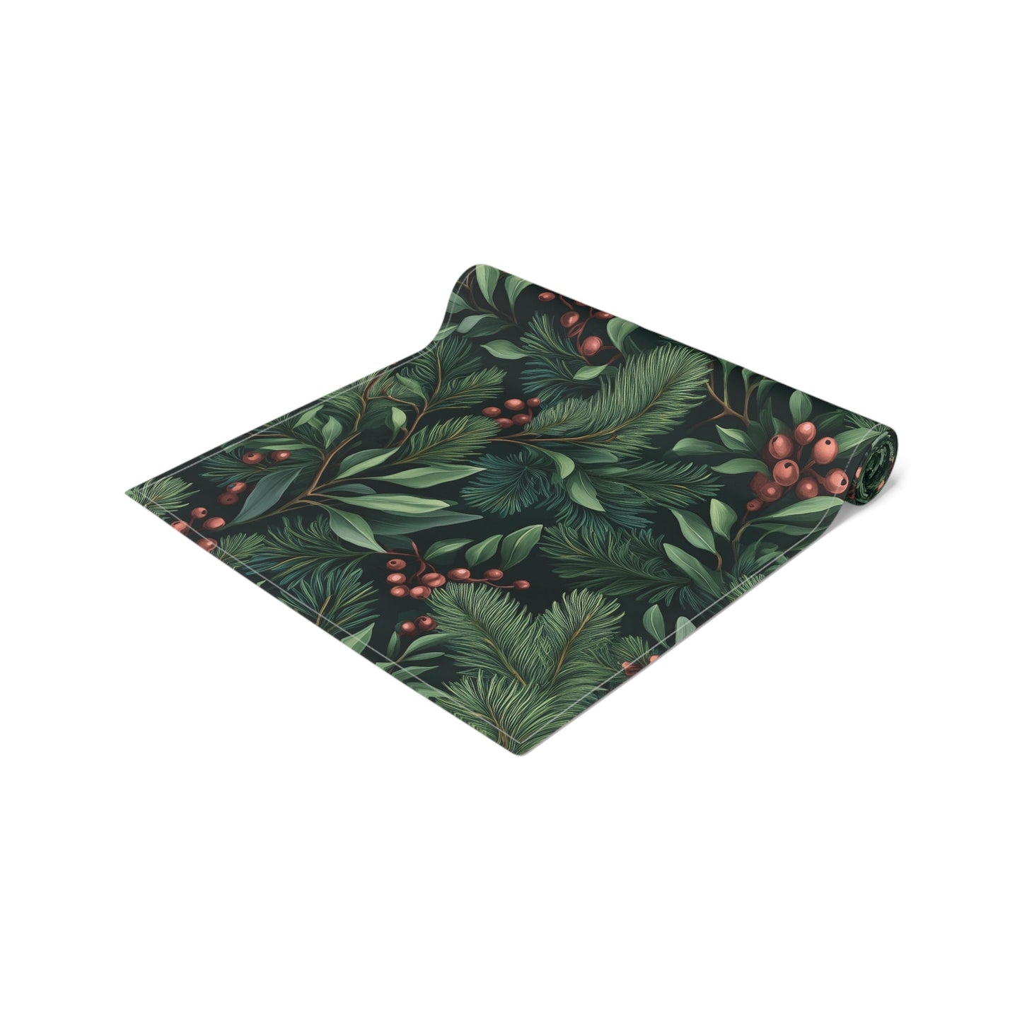 Greenery Table Runner, Festive Dining Decor, Holiday Table Linen, Nature Inspired Centerpiece, Christmas Farmhouse Table Setting, Winter - EternalAscension
