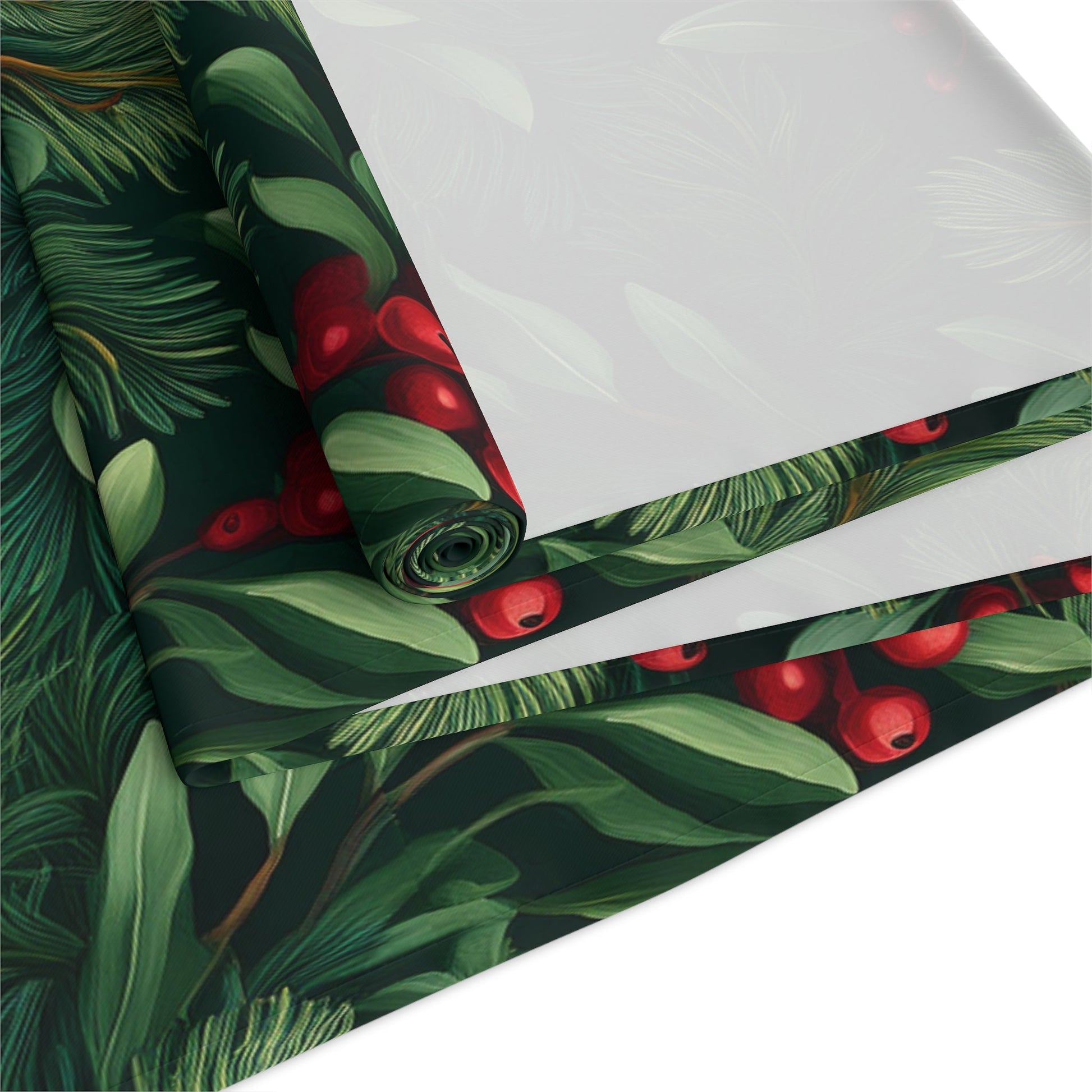 Greenery Table Runner, Festive Dining Decor, Holiday Table Linen, Nature Inspired Centerpiece, Christmas Farmhouse Table Setting, Winter - EternalAscension