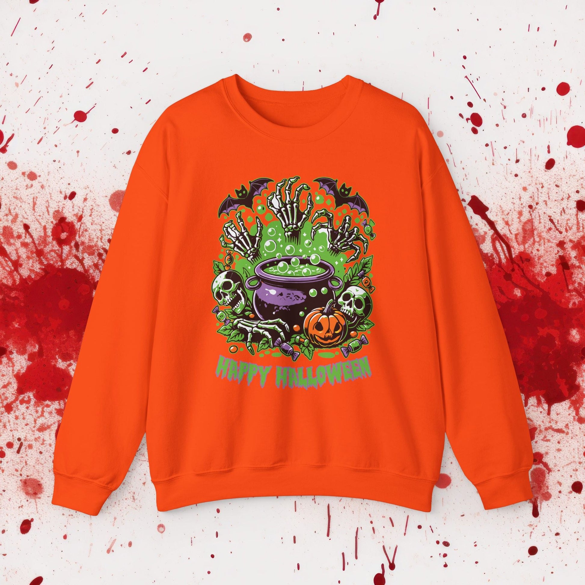Halloween Cauldron Unisex Heavy Blend™ Crewneck Sweatshirt - EternalAscension