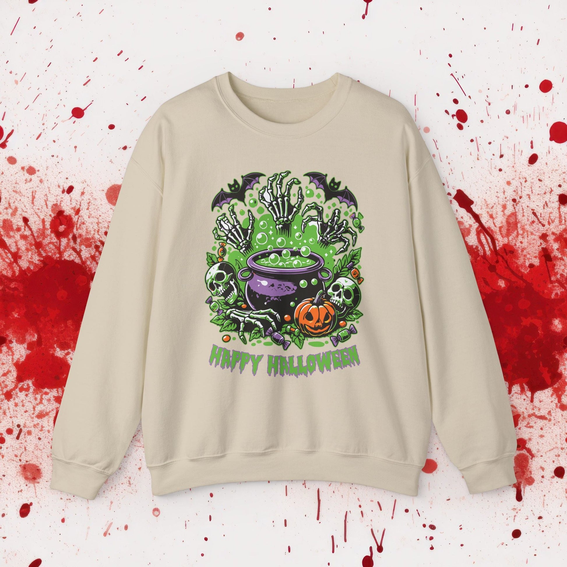 Halloween Cauldron Unisex Heavy Blend™ Crewneck Sweatshirt - EternalAscension