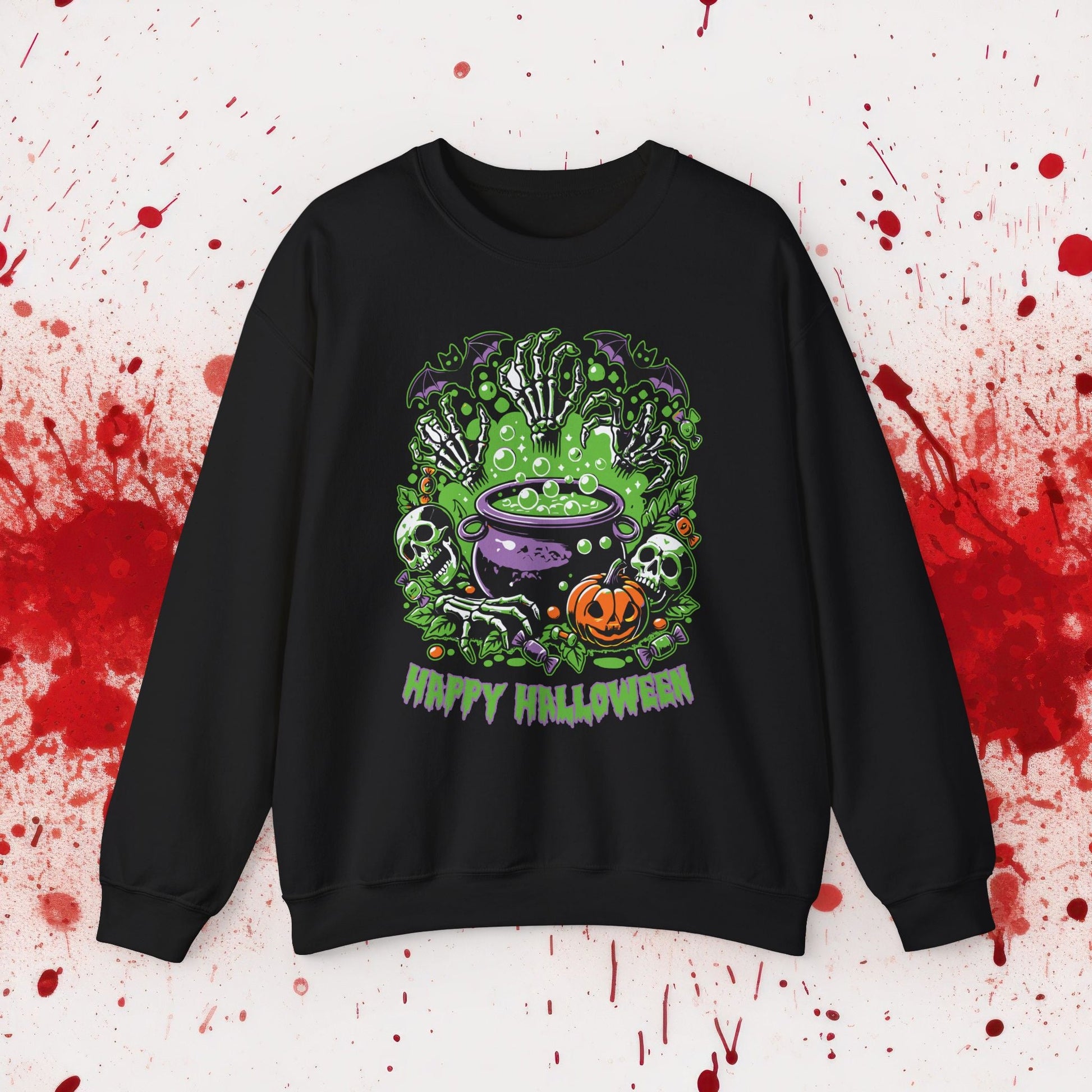 Halloween Cauldron Unisex Heavy Blend™ Crewneck Sweatshirt - EternalAscension