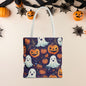 Halloween Trick - or - Treat Tote Bag, Jack - o' - lantern Ghost Pumpkin Fall Festival Purse, Purple All - Over Print Candy Bag, Halloween Costume - EternalAscension