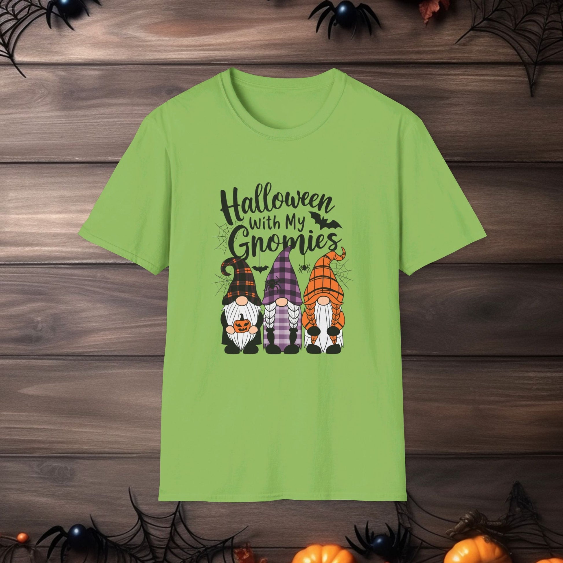 🎃 Halloween With My Gnomies 🎃Unisex Softstyle T - Shirt - EternalAscension