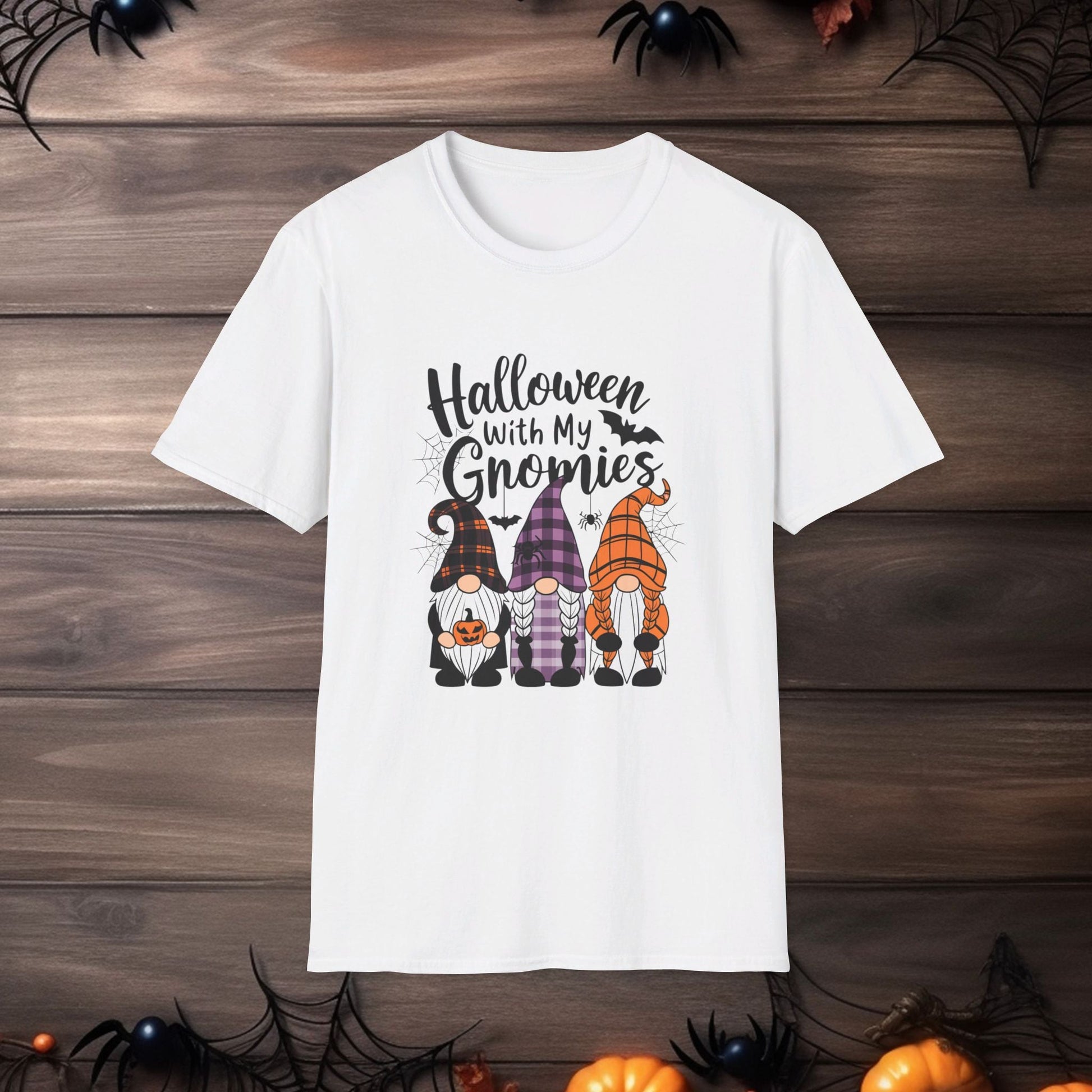 🎃 Halloween With My Gnomies 🎃Unisex Softstyle T - Shirt - EternalAscension