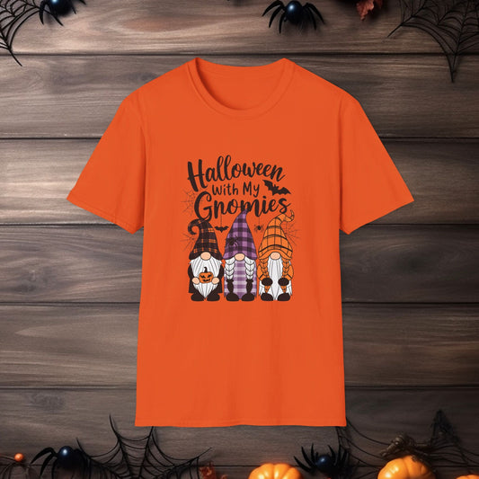 🎃 Halloween With My Gnomies 🎃Unisex Softstyle T - Shirt - EternalAscension