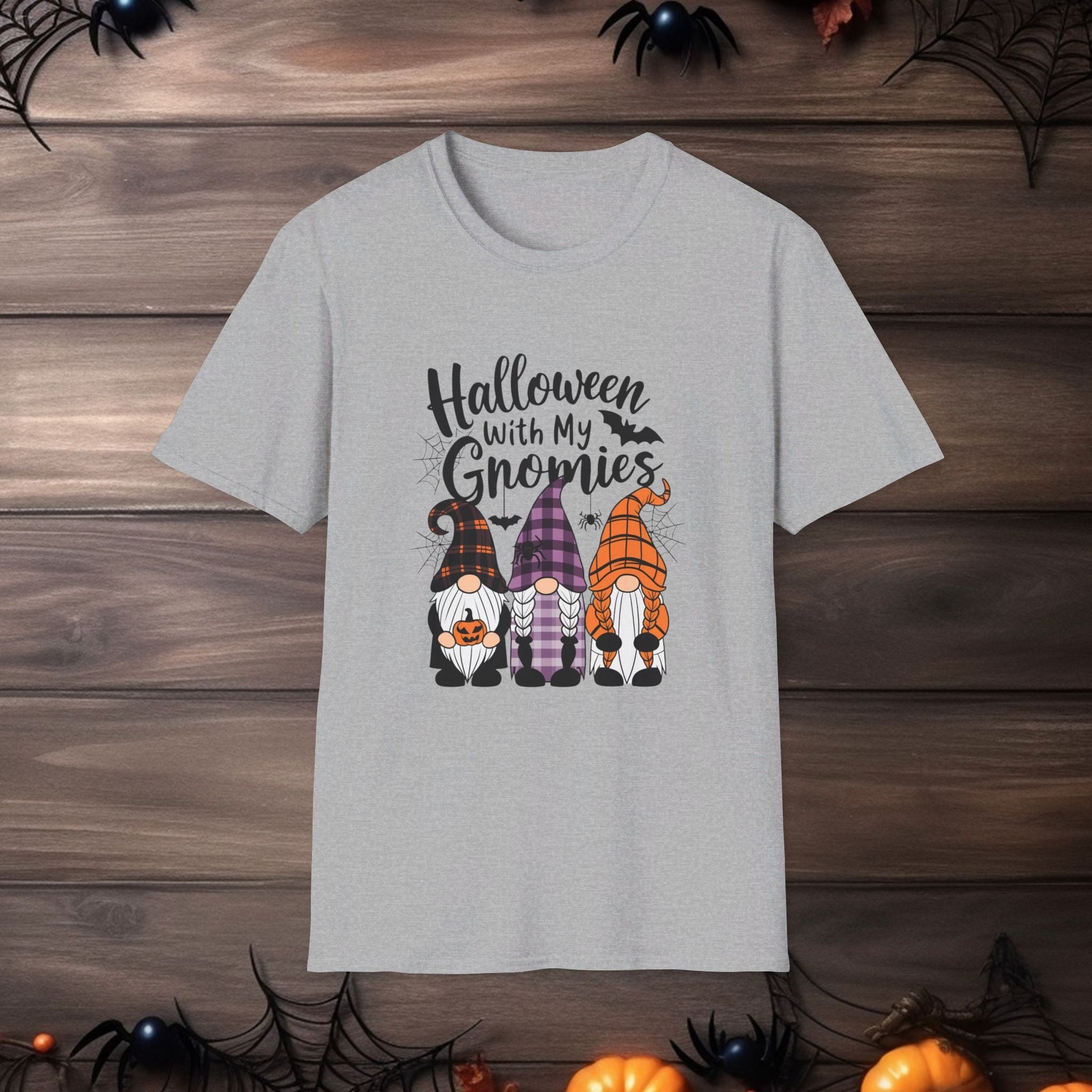 🎃 Halloween With My Gnomies 🎃Unisex Softstyle T - Shirt - EternalAscension