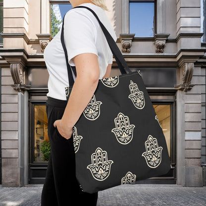 Hamsa Tote Bag with Intricate Design - EternalAscension
