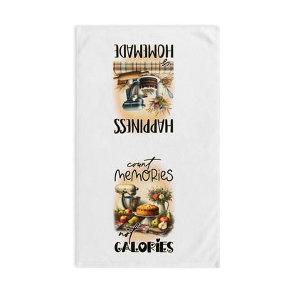 Hand Towel, Count Memories not Calories and Happiness is homemade - EternalAscension
