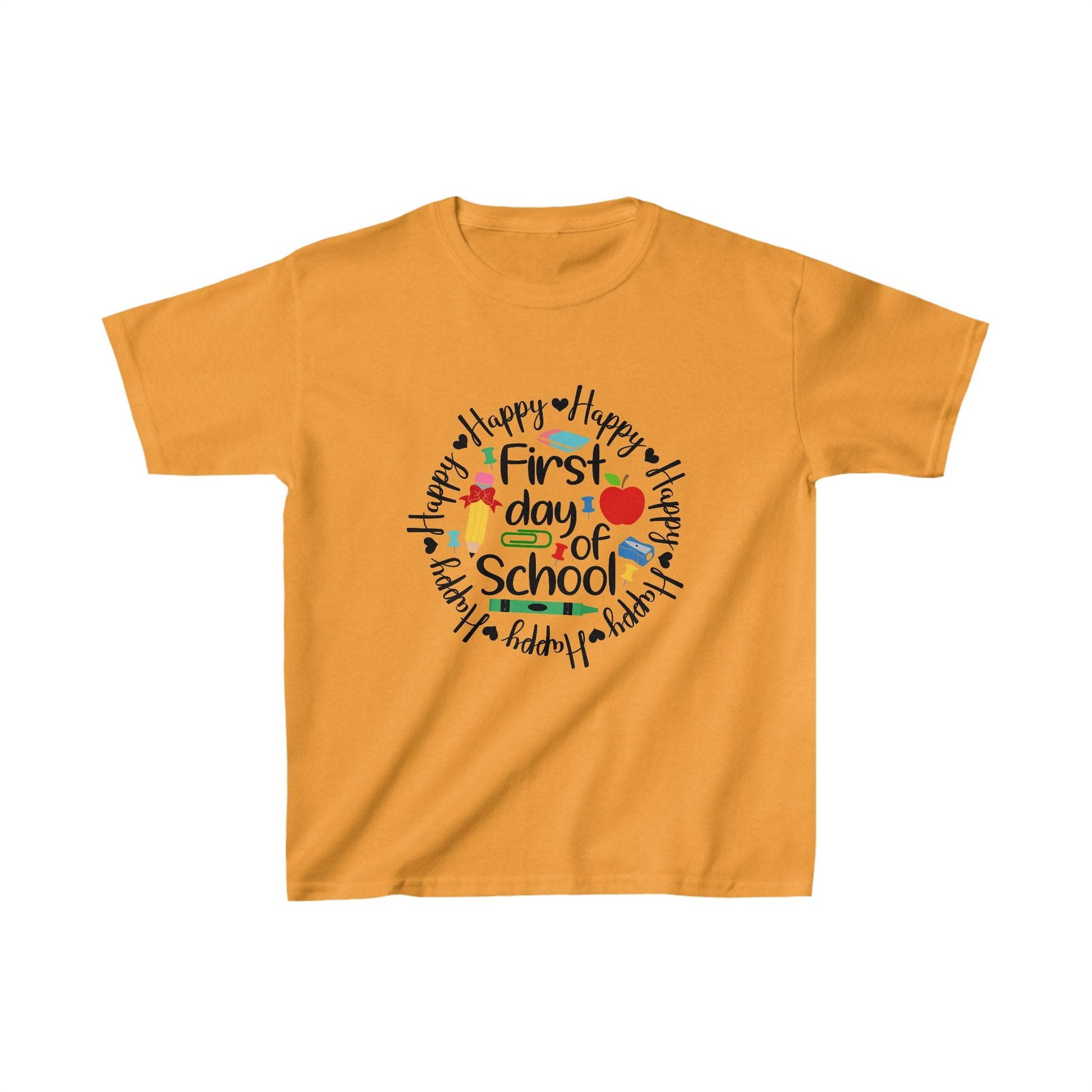 Happy 1st Day of School Kids Heavy Cotton™ Tee - EternalAscension