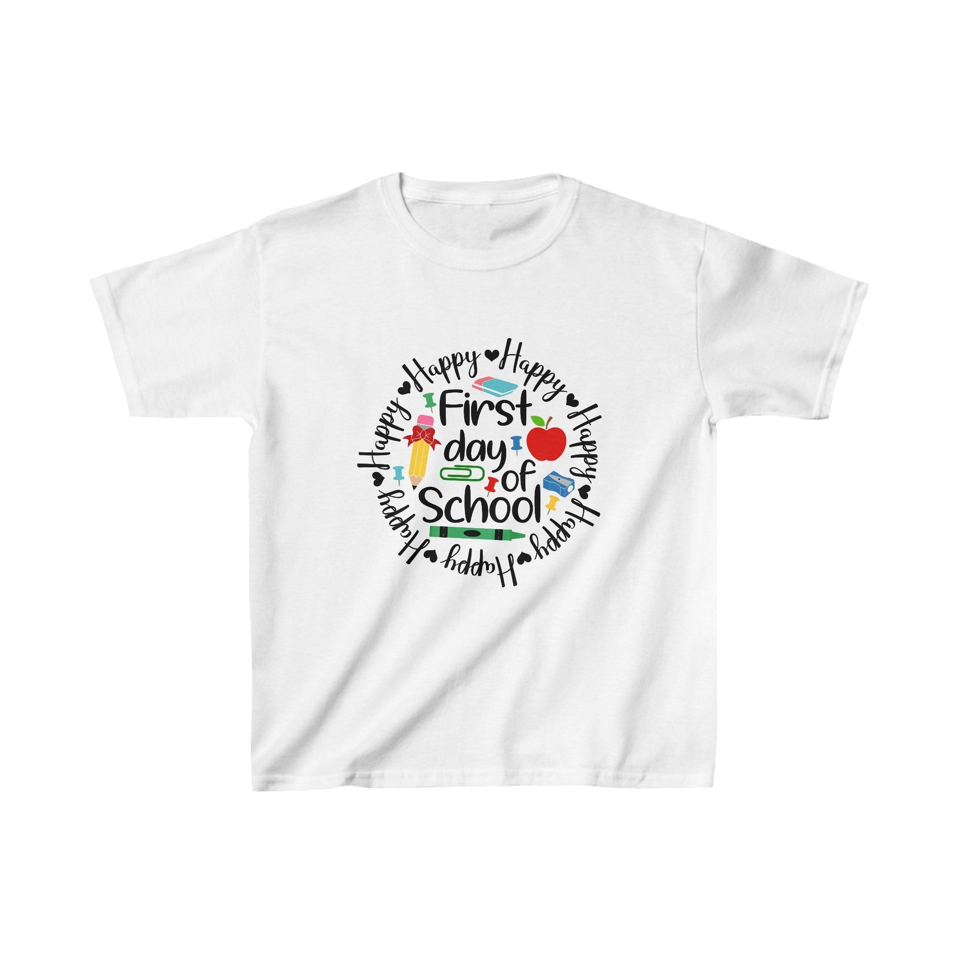 Happy 1st Day of School Kids Heavy Cotton™ Tee - EternalAscension
