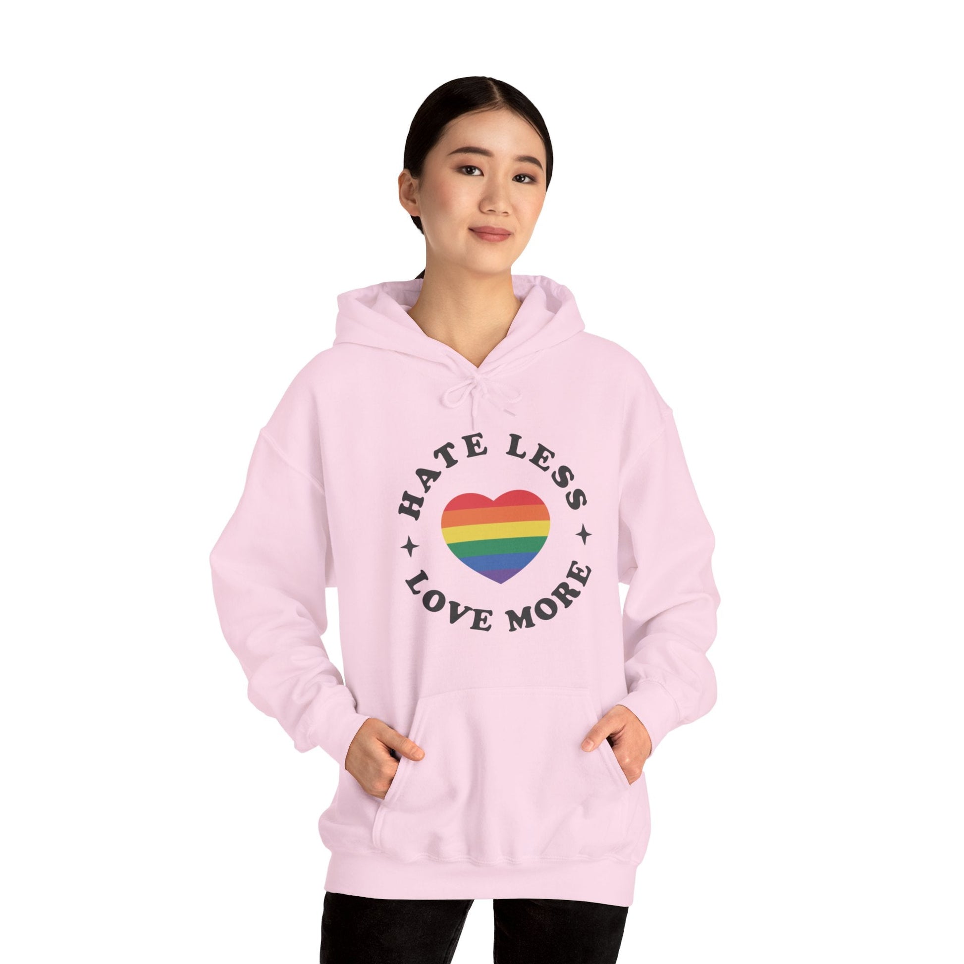 Hate Less LOVE MORE! Unisex Heavy Blend™ Hooded Sweatshirt - EternalAscension