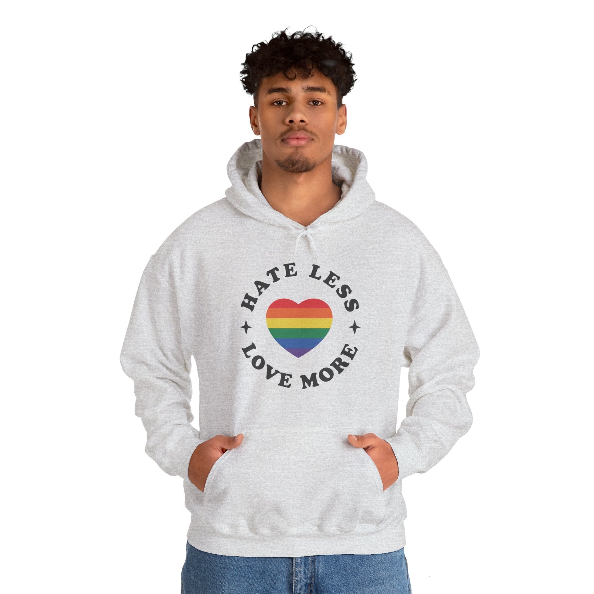 Hate Less LOVE MORE! Unisex Heavy Blend™ Hooded Sweatshirt - EternalAscension