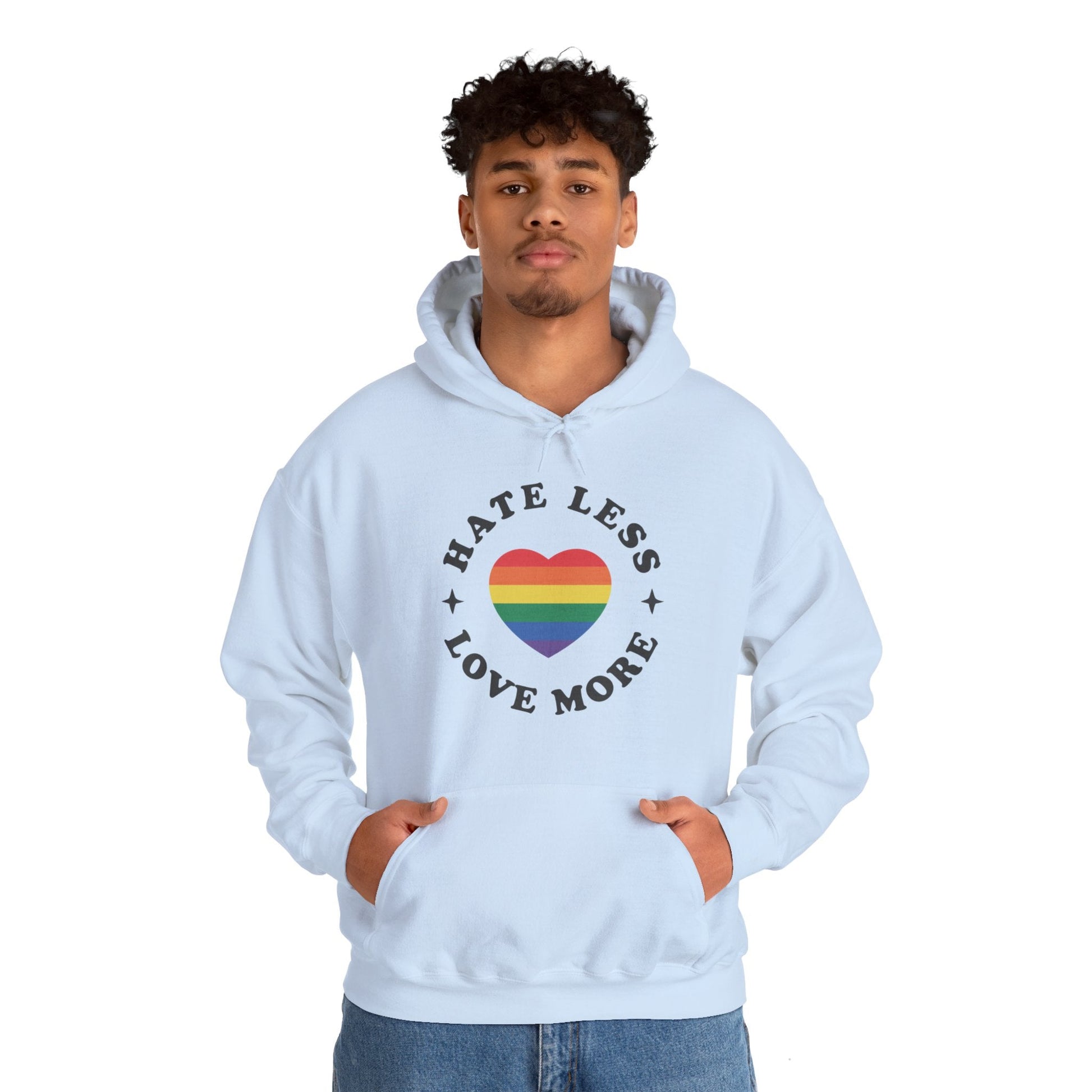 Hate Less LOVE MORE! Unisex Heavy Blend™ Hooded Sweatshirt - EternalAscension
