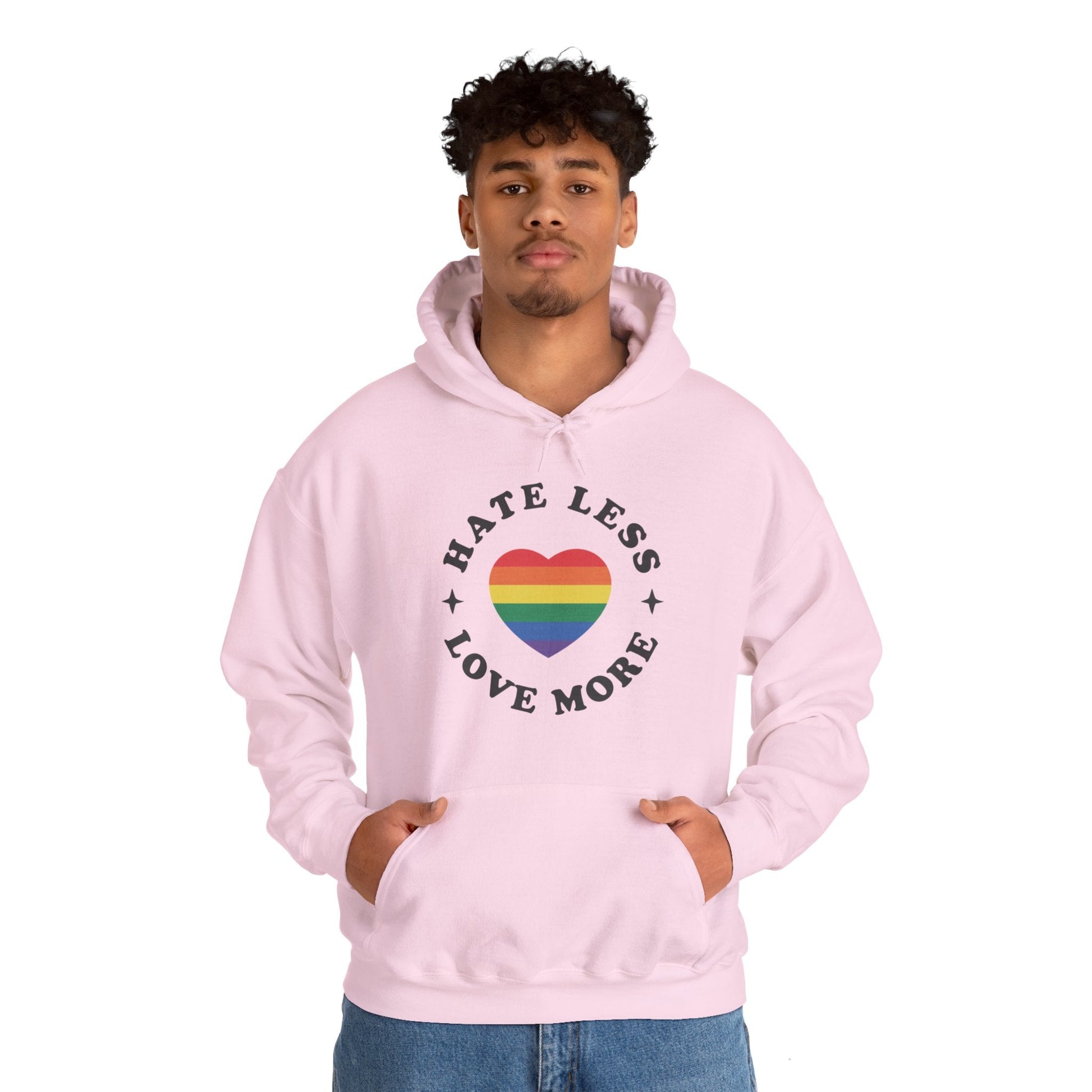 Hate Less LOVE MORE! Unisex Heavy Blend™ Hooded Sweatshirt - EternalAscension