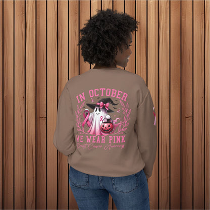 Haunted Hope, Breast Cancer Awareness Crewneck Sweatshirt - EternalAscension