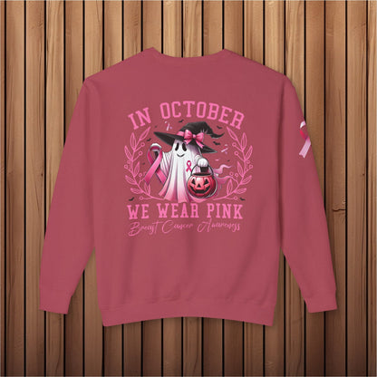 Haunted Hope, Breast Cancer Awareness Crewneck Sweatshirt - EternalAscension