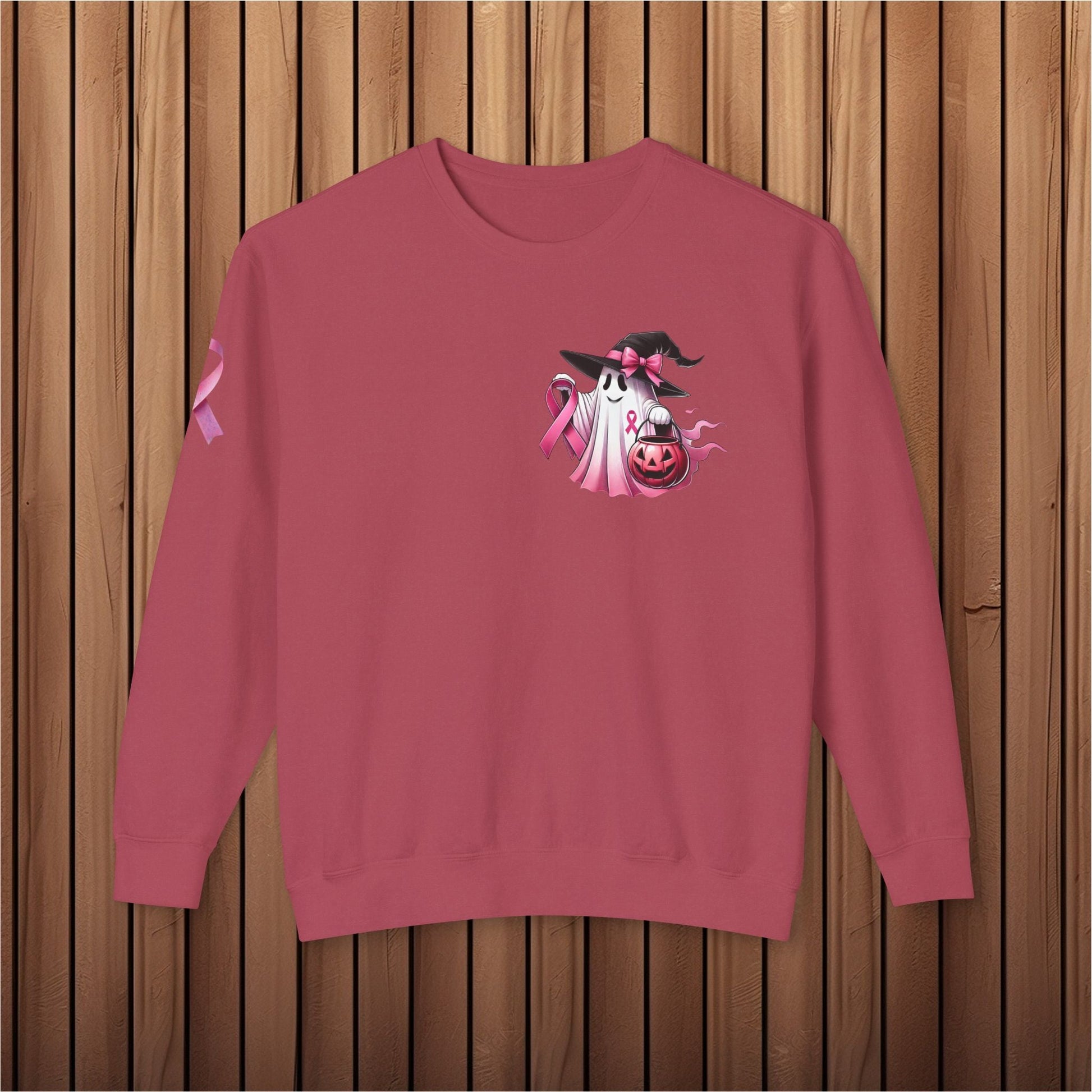 Haunted Hope, Breast Cancer Awareness Crewneck Sweatshirt - EternalAscension