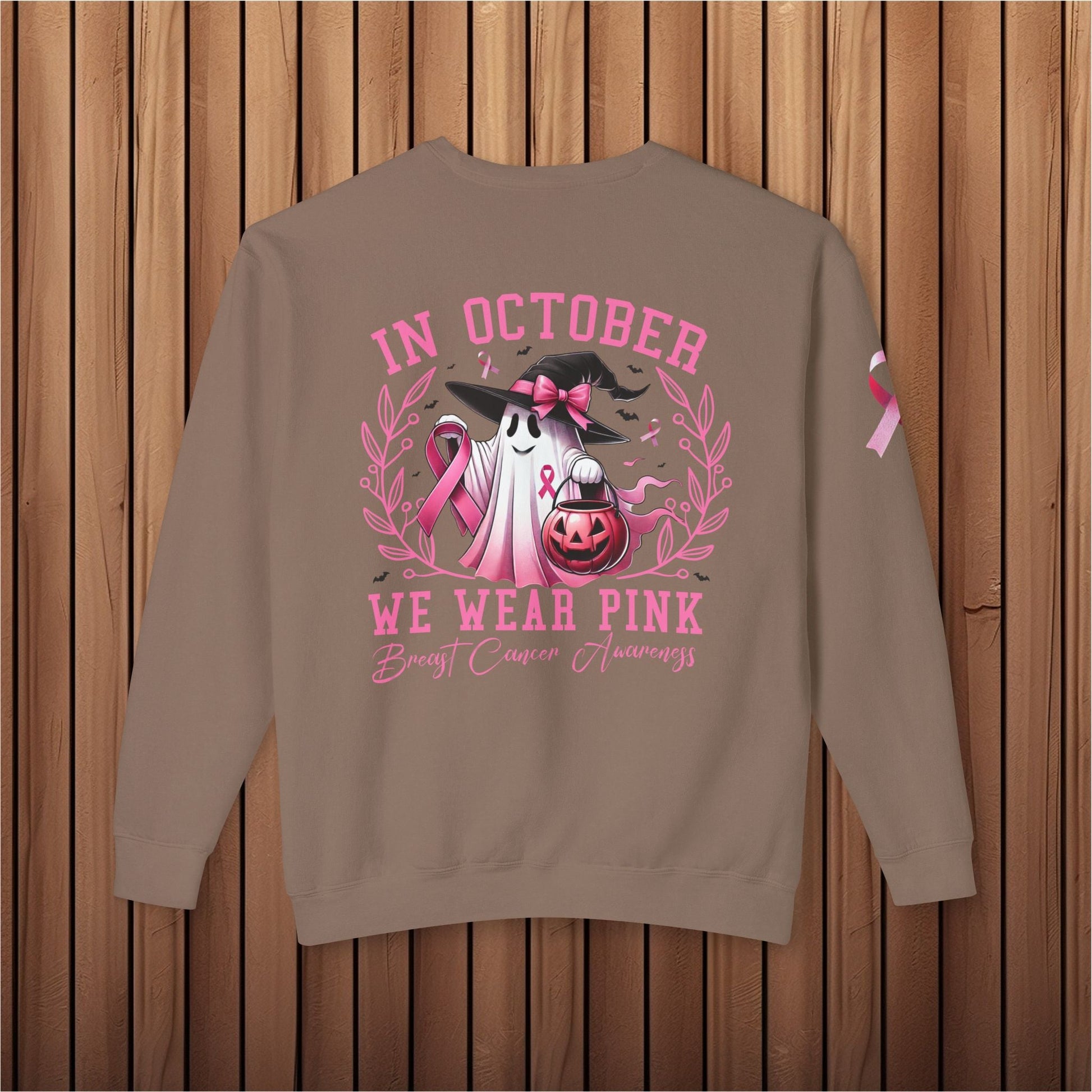 Haunted Hope, Breast Cancer Awareness Crewneck Sweatshirt - EternalAscension