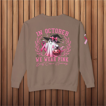 Haunted Hope, Breast Cancer Awareness Crewneck Sweatshirt - EternalAscension