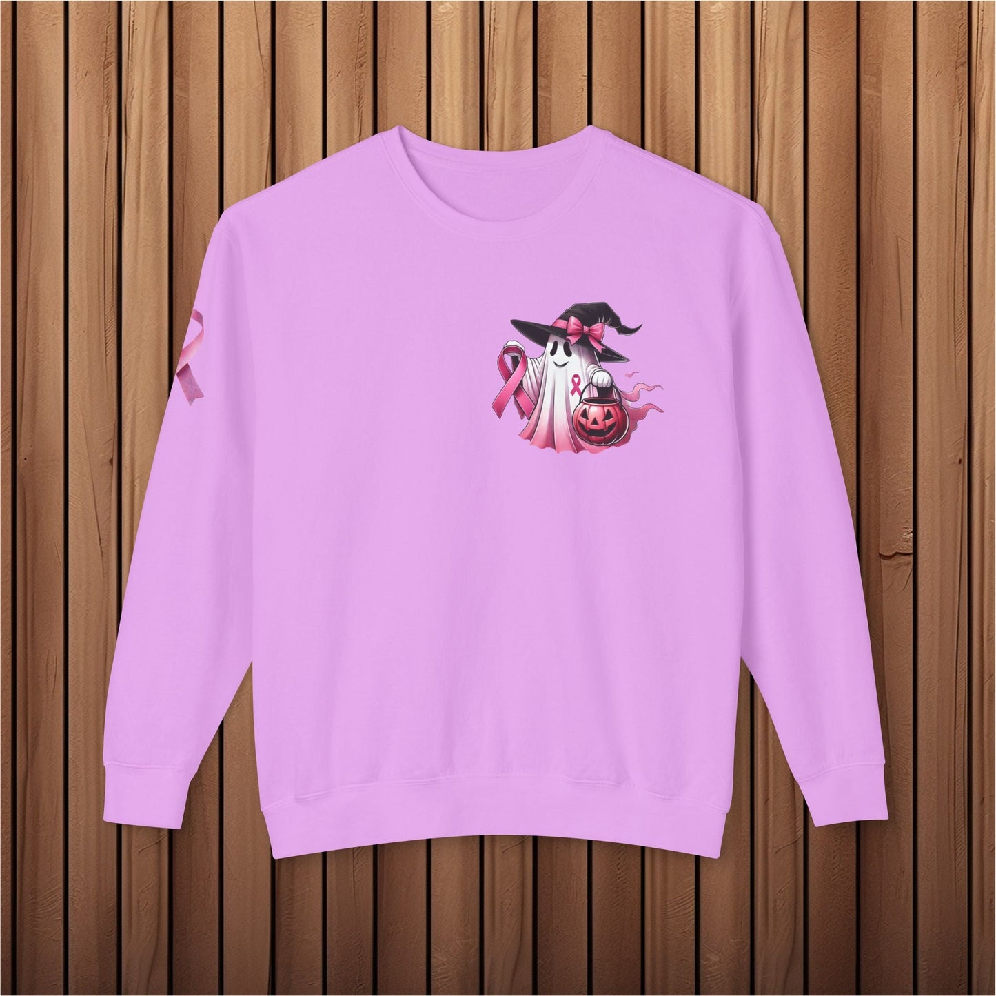 Haunted Hope, Breast Cancer Awareness Crewneck Sweatshirt - EternalAscension