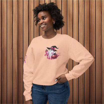 Haunted Hope, Breast Cancer Awareness Crewneck Sweatshirt - EternalAscension