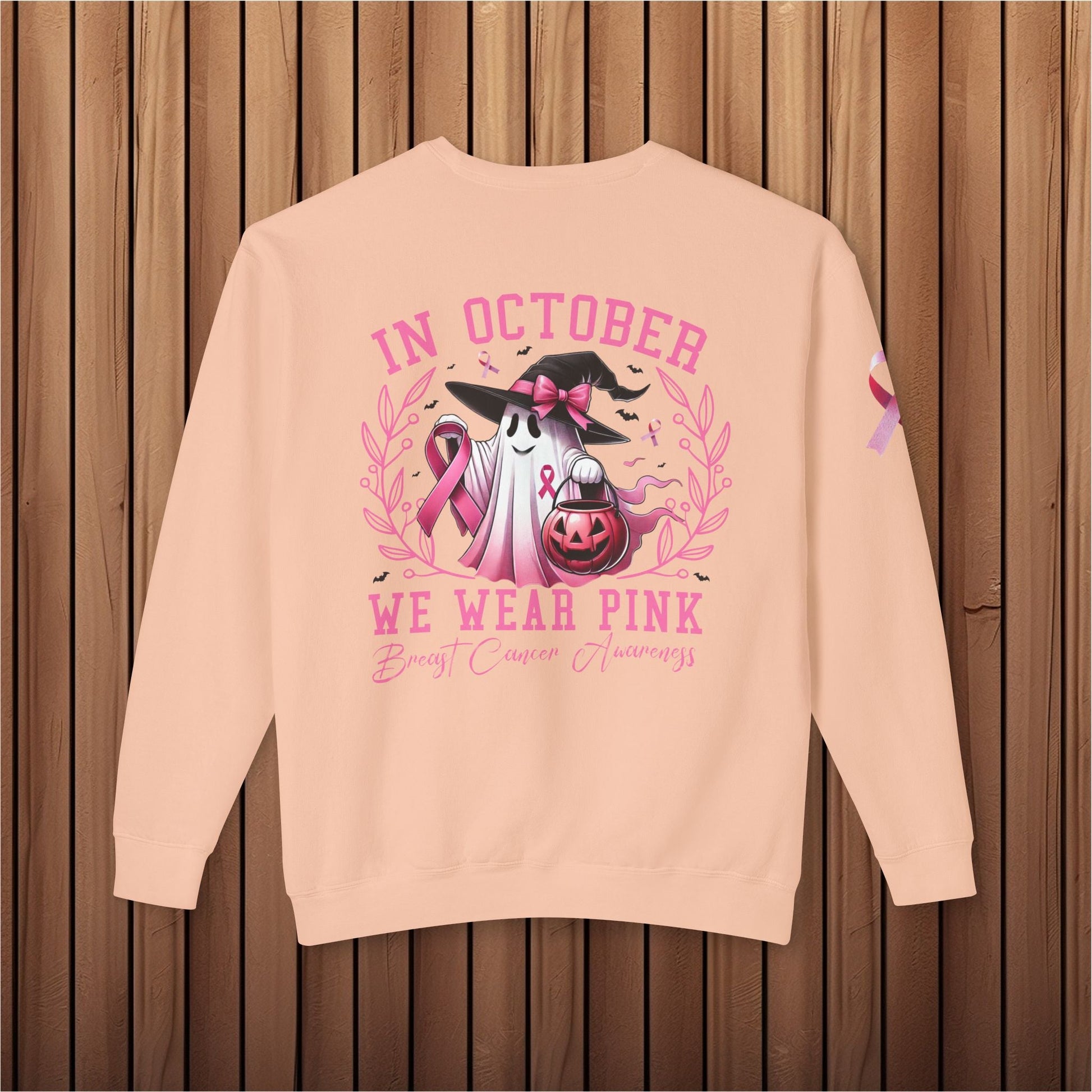 Haunted Hope, Breast Cancer Awareness Crewneck Sweatshirt - EternalAscension