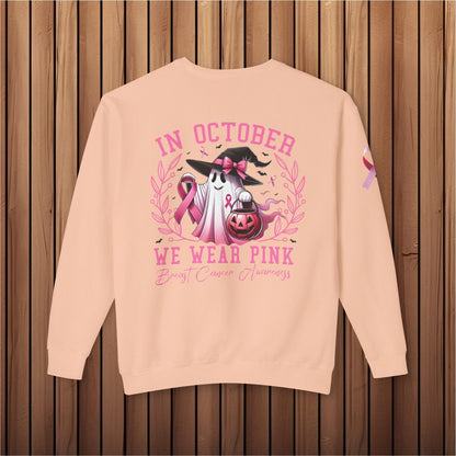 Haunted Hope, Breast Cancer Awareness Crewneck Sweatshirt - EternalAscension
