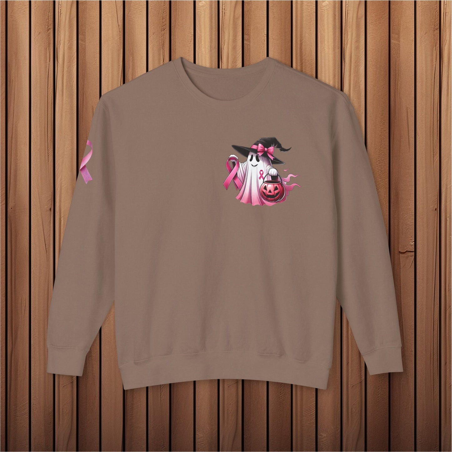 Haunted Hope, Breast Cancer Awareness Crewneck Sweatshirt - EternalAscension