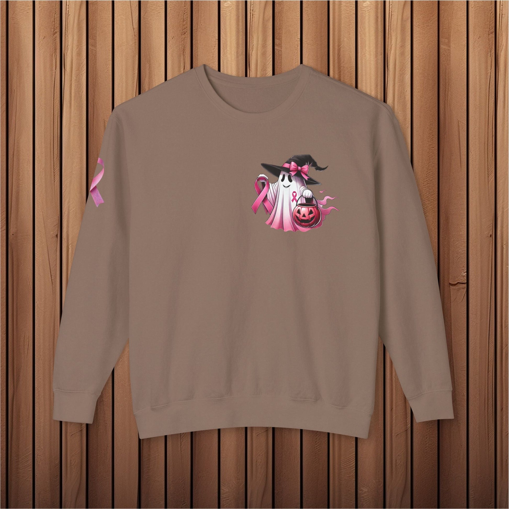 Haunted Hope, Breast Cancer Awareness Crewneck Sweatshirt - EternalAscension