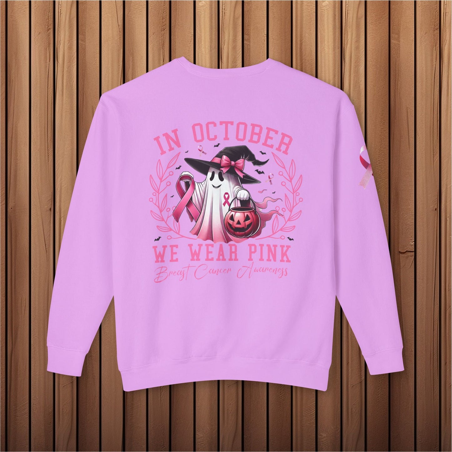 Haunted Hope, Breast Cancer Awareness Crewneck Sweatshirt - EternalAscension