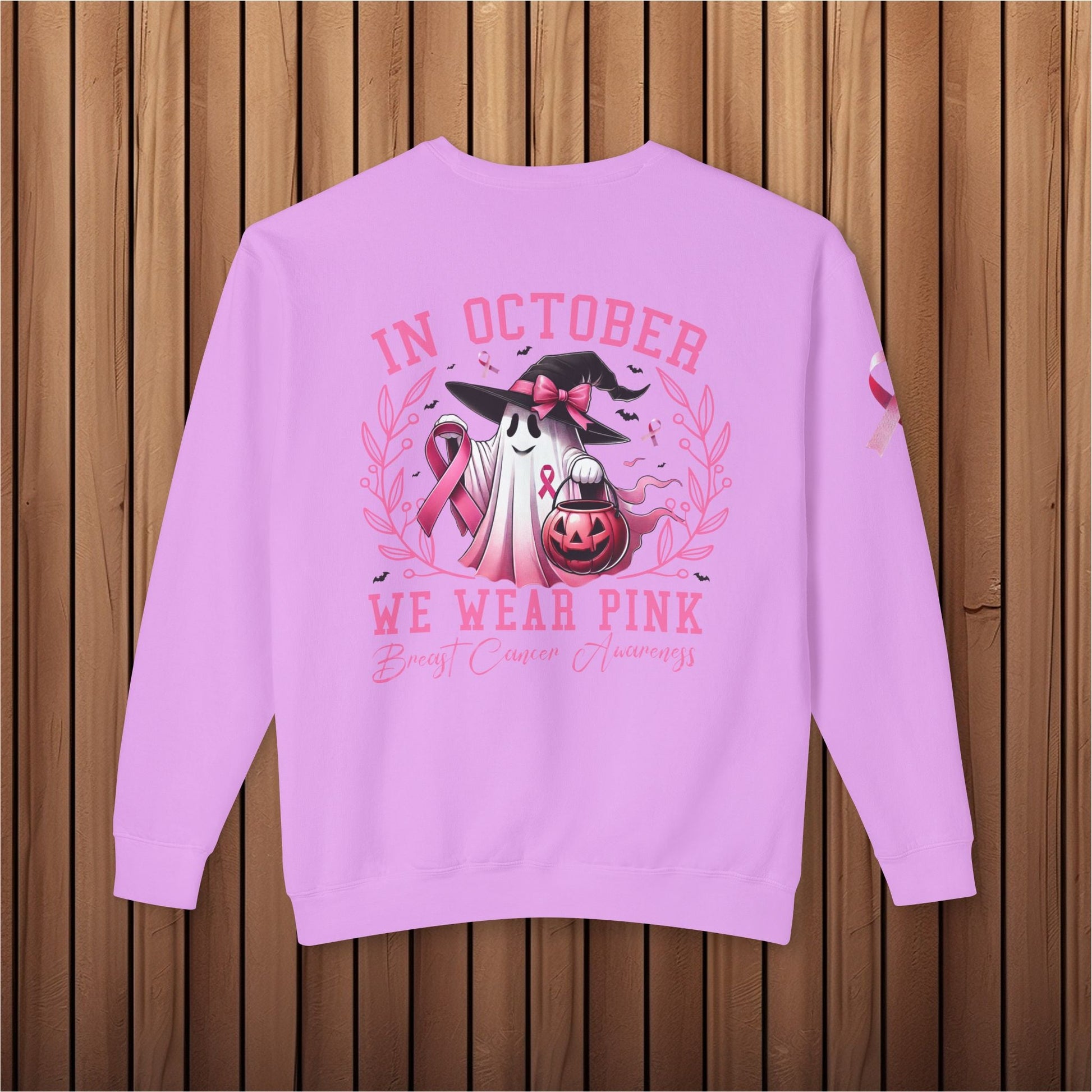 Haunted Hope, Breast Cancer Awareness Crewneck Sweatshirt - EternalAscension