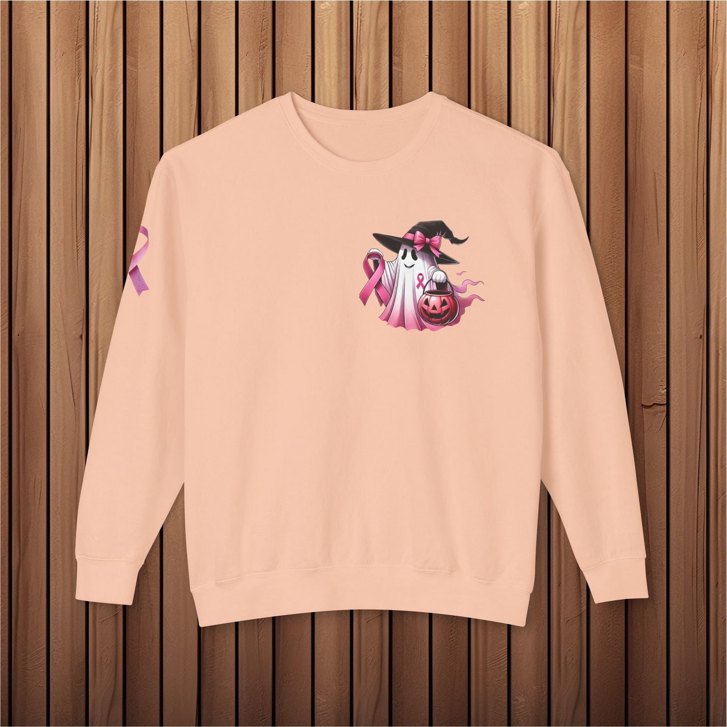Haunted Hope, Breast Cancer Awareness Crewneck Sweatshirt - EternalAscension