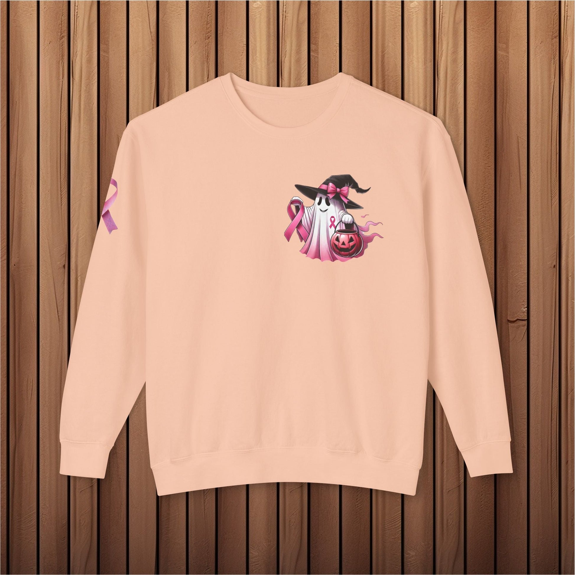 Haunted Hope, Breast Cancer Awareness Crewneck Sweatshirt - EternalAscension